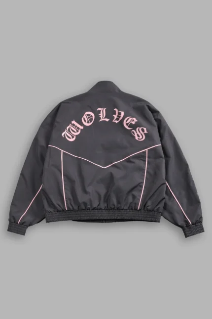 Darc Sport Wolves Quinn Track Jacket in Wolf Gray/Cherry Blossom