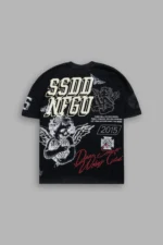 La Ca Frvr Premium Oversized Tee in Black