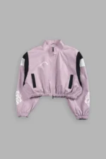 Death Becomes Her Nadia Track Jacket in Purple Smoke/Black/White
