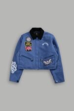 Her Grit Wayland Cropped Jacket in Denim