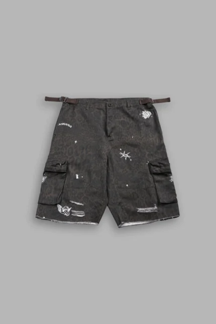 Darc Flash Duke Cargo Shorts in Darc Brown Leopard
