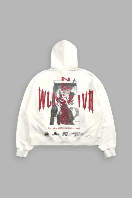 Born Darc Darco Double Zip Hoodie in Cream