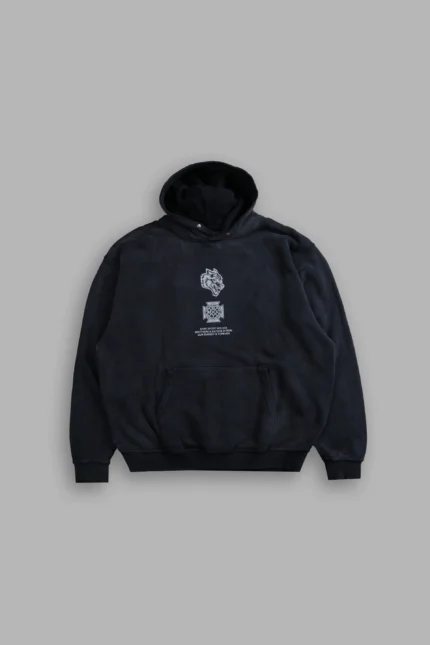 Ashes of the Dark V2 "Pierce" Hoodie in Black Drift Wash