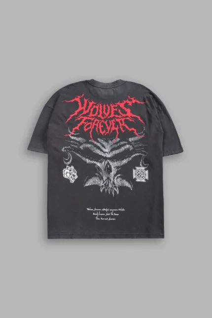 Feed the Beast Premium Oversized Tee in Wolf Gray