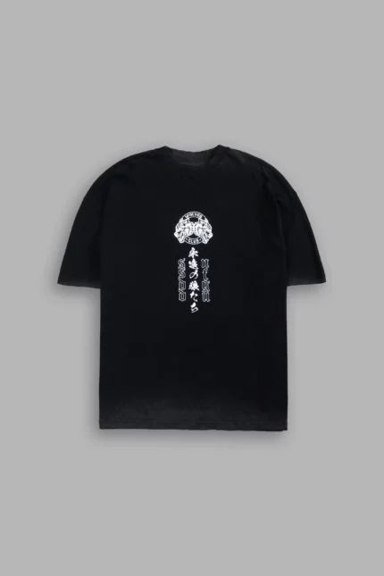 Kazoku Okami Premium Oversized Tee in Black