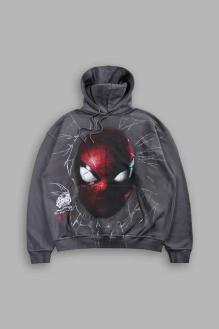Web Of Darkness Bishop Hoodie in Slate Gray