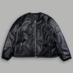 Wolves Pyramid Jesse Biker Jacket in Black