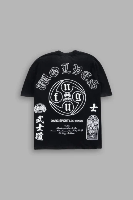 Kazoku Okami Premium Oversized Tee in Black