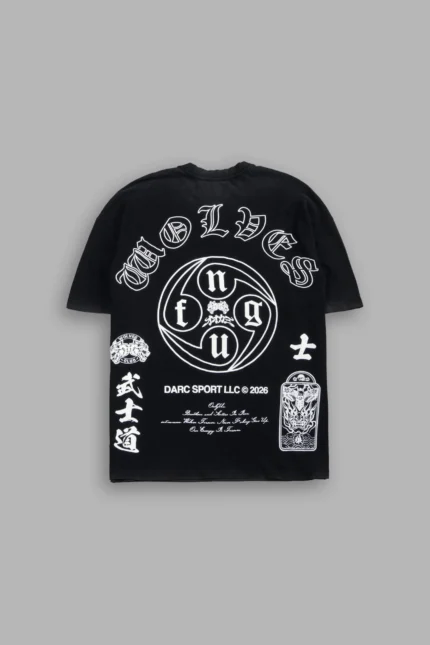 Kazoku Okami Premium Oversized Tee in Black