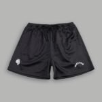 Wolf Chopper Mesh Shorts in Black