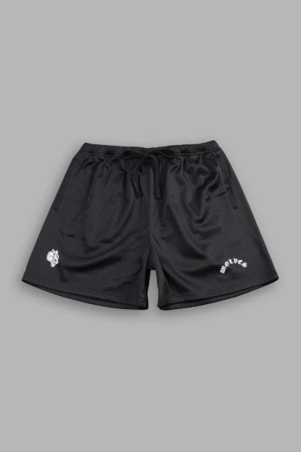Wolf Chopper Mesh Shorts in Black
