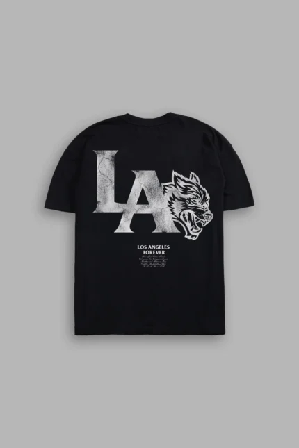 La Wolves V2 Premium Oversized Tee in Black