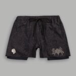 Wolf Hesh Compression Shorts in Darc Brown Leopard