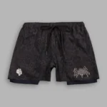 Wolf Hesh Compression Shorts in Darc Brown Leopard