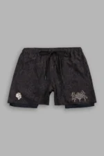 Wolf Hesh Compression Shorts in Darc Brown Leopard