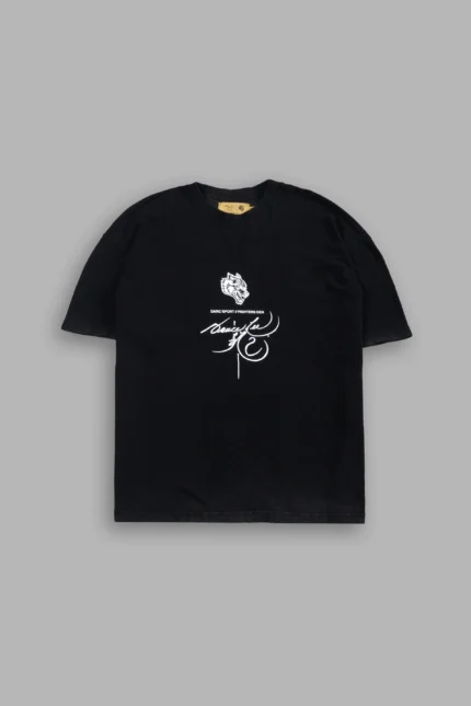 Bruce Lee Flame Premium Oversized Tee in Black