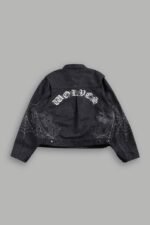 Sashiko Wolves Lunnis Jacket in Black