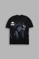 Venomous Side-By-Side Series Premium Oversized Tee in Black