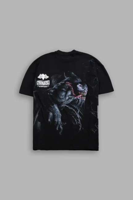 Venomous Side-By-Side Series Premium Oversized Tee in Black