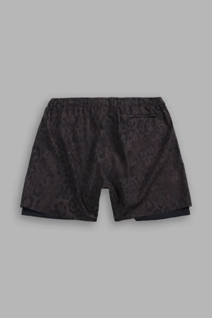 Wolf Hesh Compression Shorts in Darc Brown Leopard