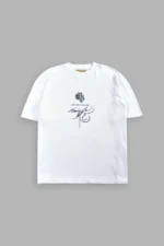 Bruce Lee Flame Premium Oversized Tee in White