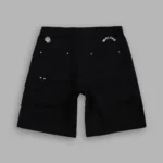 Wolf Chopper Oversized Carter Utility Shorts in Black