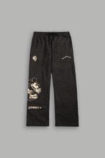 Mickey Mouse Pyramid Bigelow Sweat Pants in Darc Brown Leopard