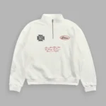 Written On Stone Duke 1/4 Zip Mock Neck in Cream