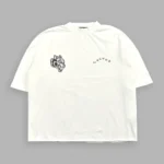 Big Bad Wolf Pyramd Distressed Grunge Box Cut Tee V2 in Cream