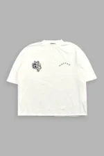 Big Bad Wolf Pyramd Distressed Grunge Box Cut Tee V2 in Cream