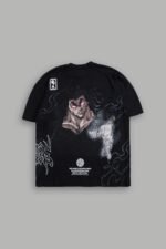 Yujiro Hanma "Side By Side" Series Premium Oversized Tee in Black