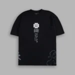 Jack Hanma "Side By Side" Series Premium Oversized Tee in Black