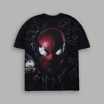 Web Of Darkness Premium Oversized Tee in Black