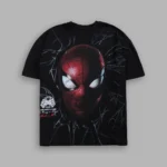 Web Of Darkness Premium Oversized Tee in Black