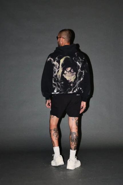 Scorpion Fire Pierce Hoodie in Black