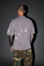 Scorpion Fire Premium Oversized Tee in Slate Gray