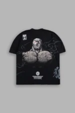 Jack Hanma "Side By Side" Series Premium Oversized Tee in Black