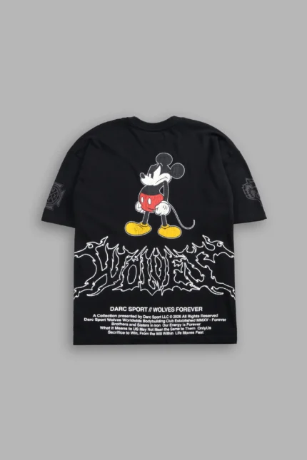 Mickey Wlvsfrvr Premium Oversized Tee in Black