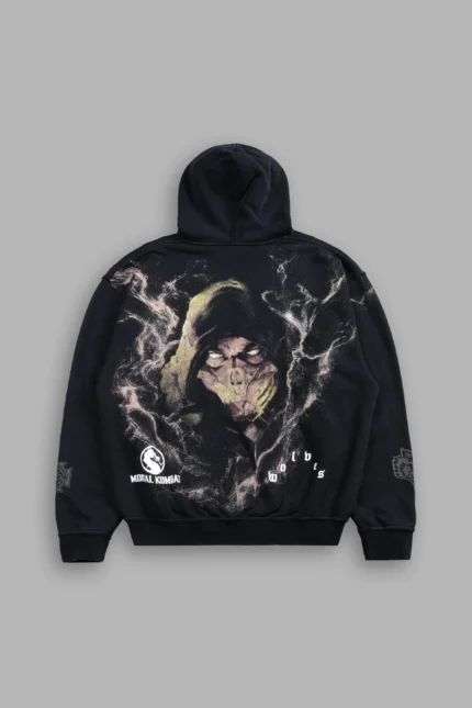 Scorpion Fire Pierce Hoodie in Black