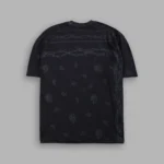 Studded Wolves Pyramid Premium Oversized Tee in Black Thorn Paisley