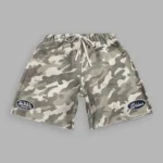 Rebel Heritage Grunge Oversized Raw Hem Post Lounge Sweat Shorts in DSVD Green Camo