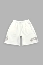 Loyalty Frvr Raw Hem Oversized Post Lounge Sweat Shorts in Cream