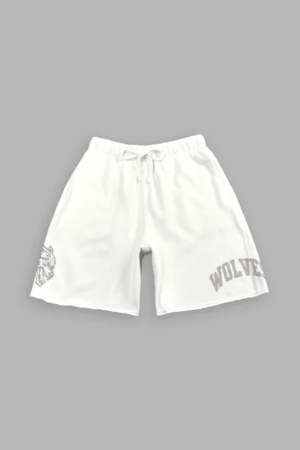 Loyalty Frvr Raw Hem Oversized Post Lounge Sweat Shorts in Cream