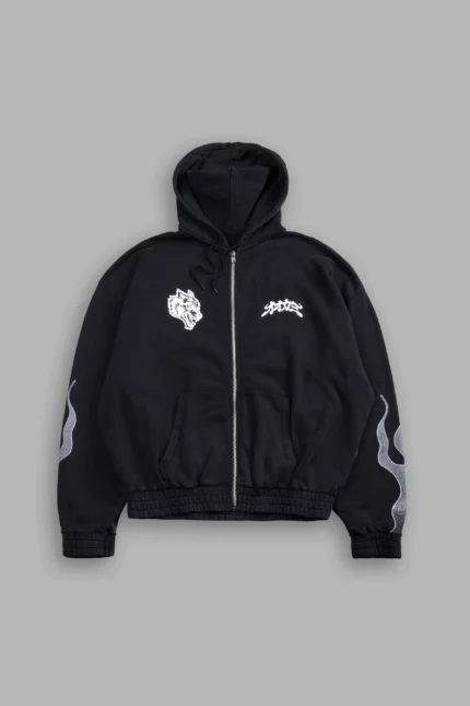 Our Code Chambers Zip Hoodie in Black