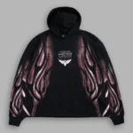 Dark Flame Moaty Hoodie in Black