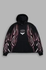 Dark Flame Moaty Hoodie in Black