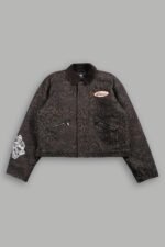 Wolves Script Patch Earl Jacket in Darc Brown Leopard