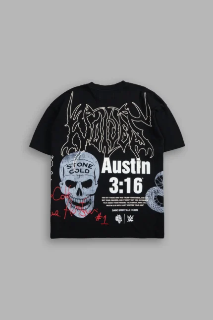 Austin 3:16 "Premium" Oversized Tee in Black