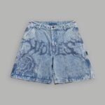 Hesh Rose Denim Carpenter Short in Light Wash