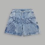 Hesh Rose Denim Carpenter Short in Light Wash